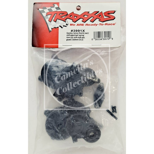 Traxxas components in clear packaging with brand label on a white background