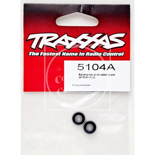 Traxxas 5104A 4 x 10 x 4mm Black Rubber Sealed Ball Bearing (2 pcs)