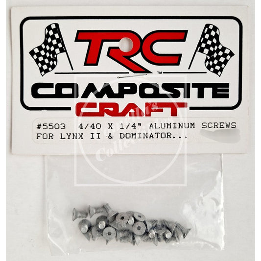TRC 4/40 x 1/4" Aluminum Screws for Lynx II & Dominator (25 pcs) 5503