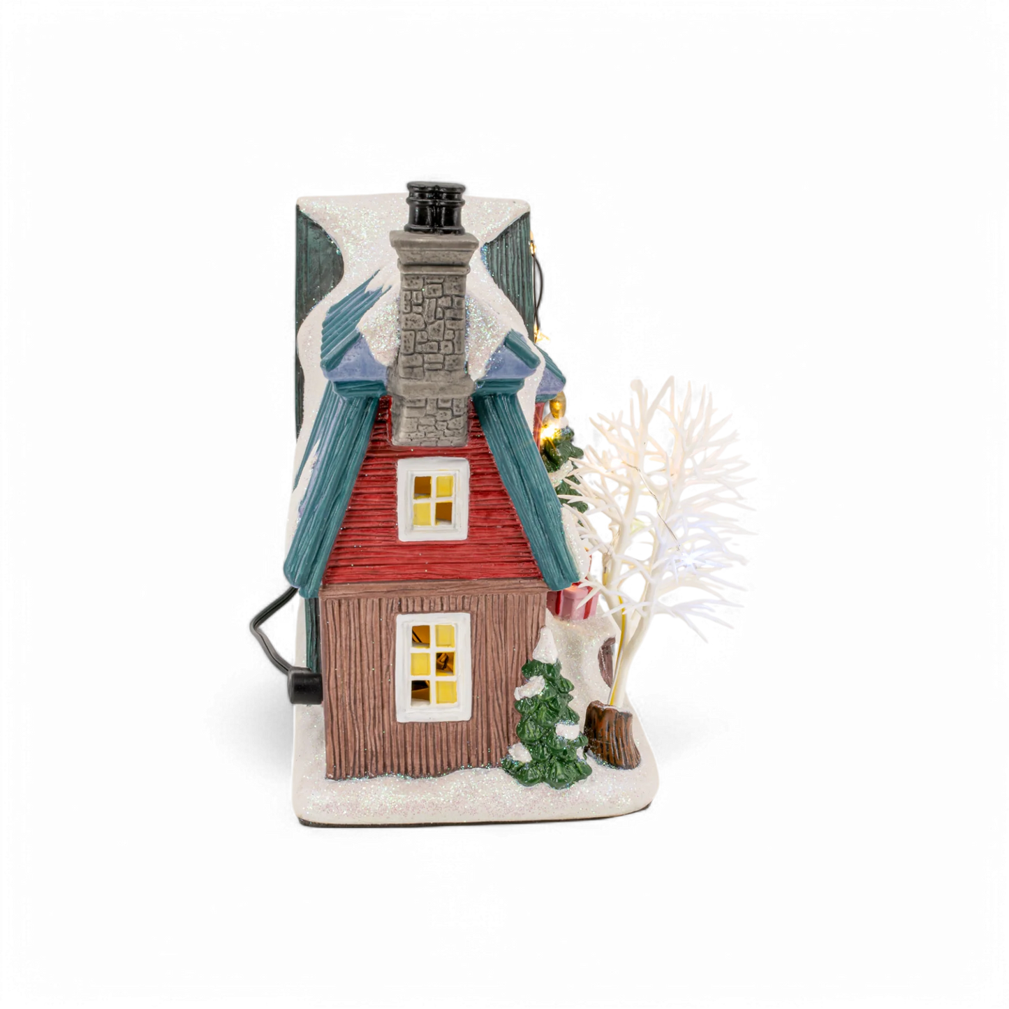 FG Square Country Log Cabin Christmas Village SKU# M-C3005