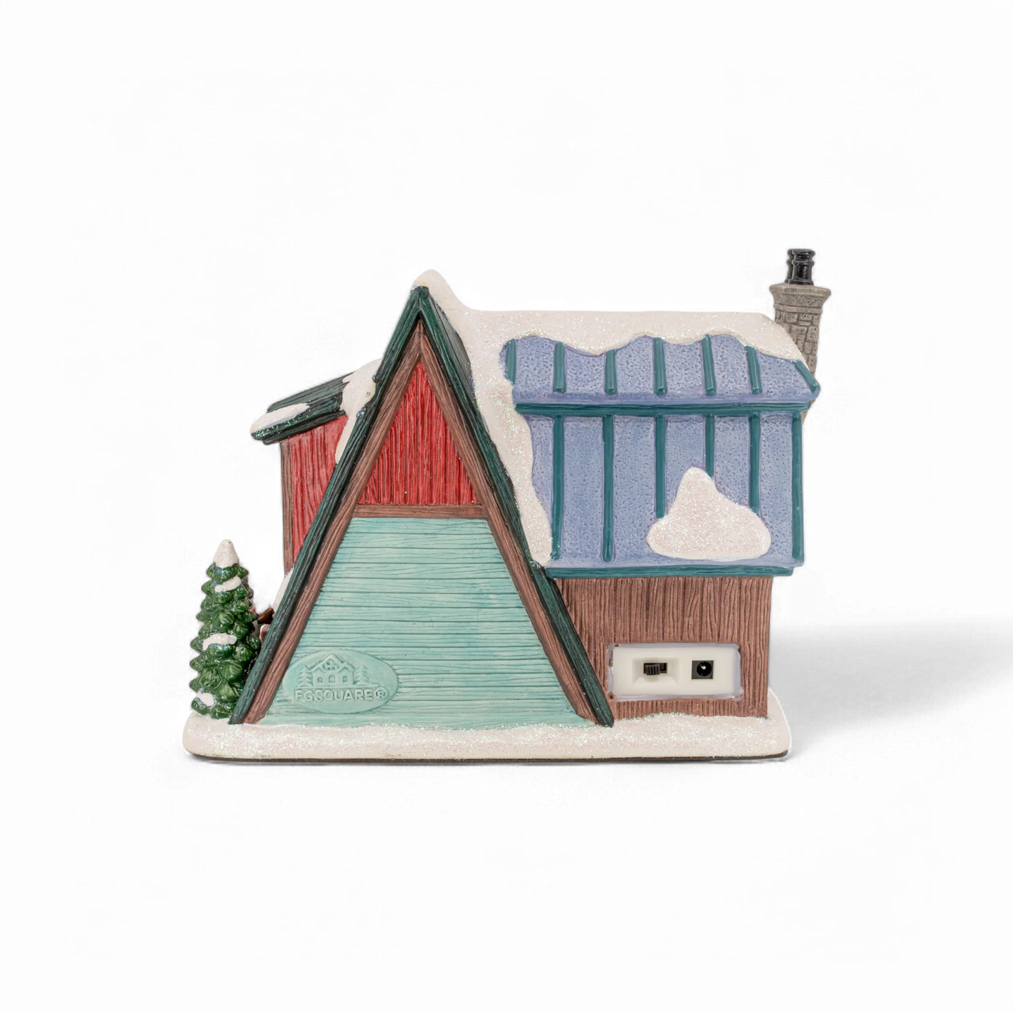 FG Square Country Log Cabin Christmas Village SKU# M-C3005