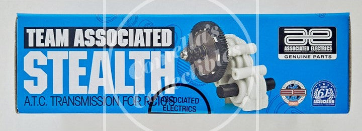 Team Associated Stealth ATC transmission packaging on a white background