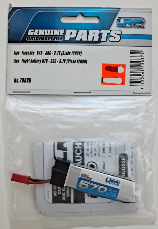 LRP 1S 3.7V 570mAh 30C LiPO Battery for Blade 120SR 79086