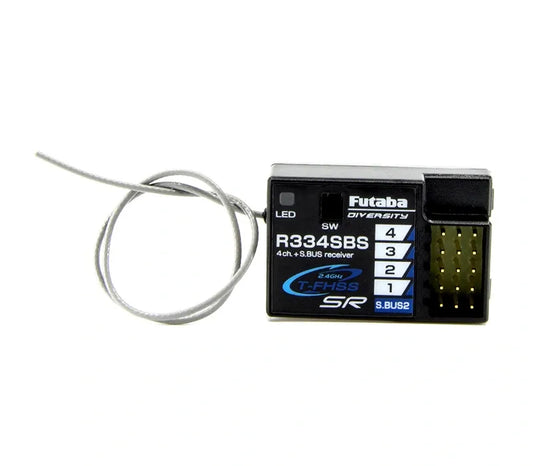 Futaba R334SBS – 2.4 GHz Super Response T-FHSS Telemetry 4-Channel Receiver