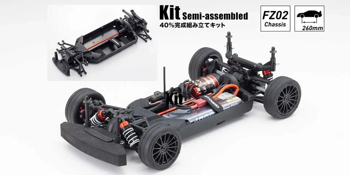 Kyosho 1:10 Fazer Mk2 4WD FZ02 Series Electric Chassis Kit #34461