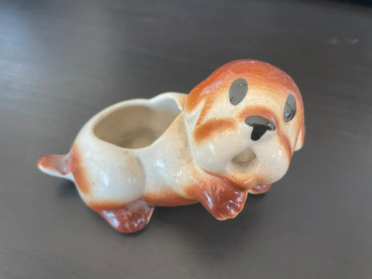 Vintage Puppy Dog String Holder