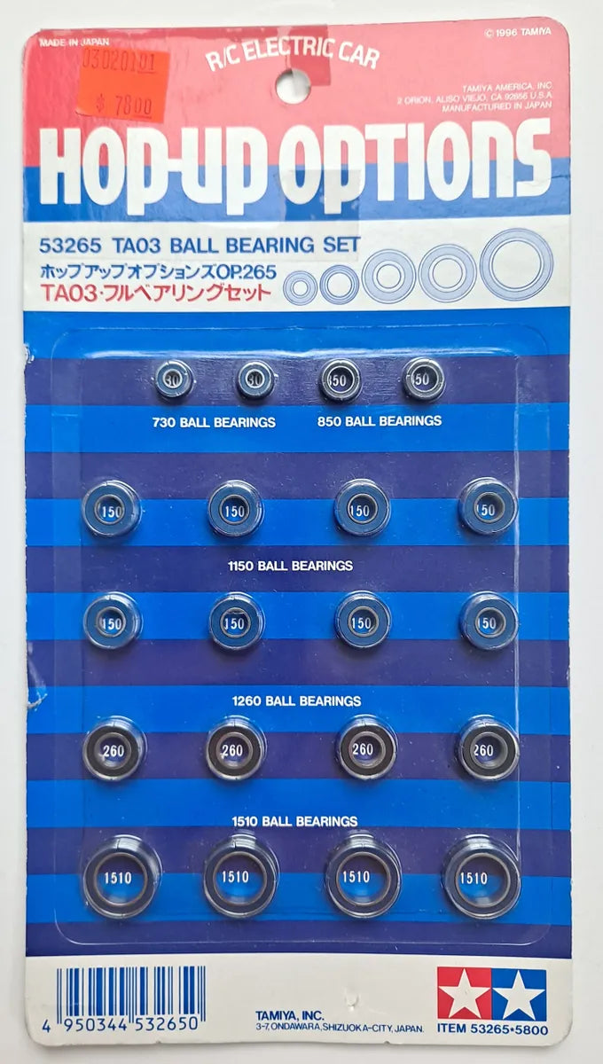 Tamiya Hop-Up TA03 Ball Bearing Set 53265 [B-8]