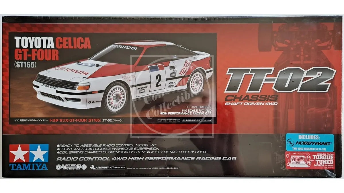 Tamiya 1/10 Toyota Celica GT-4 (ST165) 4WD Kit TT-02 Chassis Motor & ESC #58718A