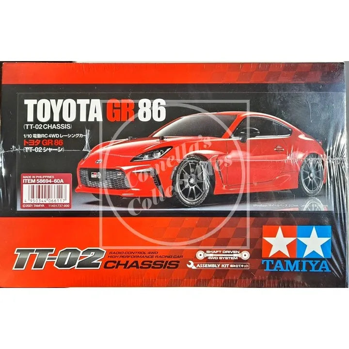 Tamiya 1/10 Toyota GR 86 4WD Racing Car Kit TT-02 Chassis Motor & ESC #58694-60A