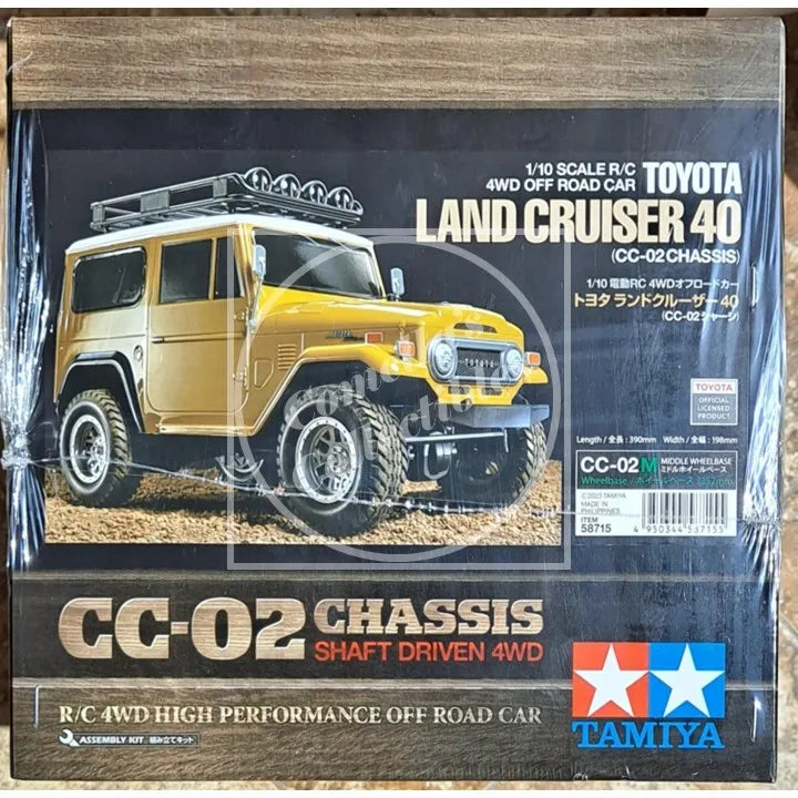 Tamiya 1/10 RC Toyota Land Cruiser 40 CC-02 Chassis 4WD Motor, ESC & LED #58715A