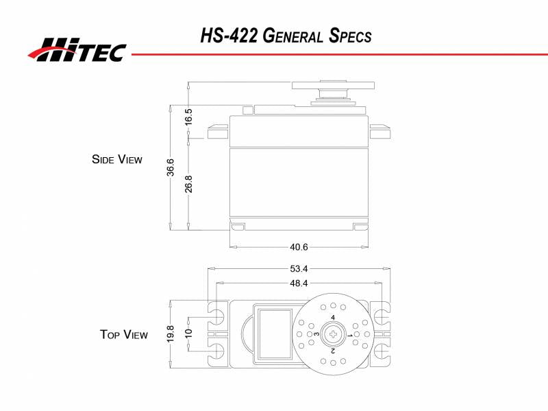 Hitec HS-422 Deluxe Servo #31422S
