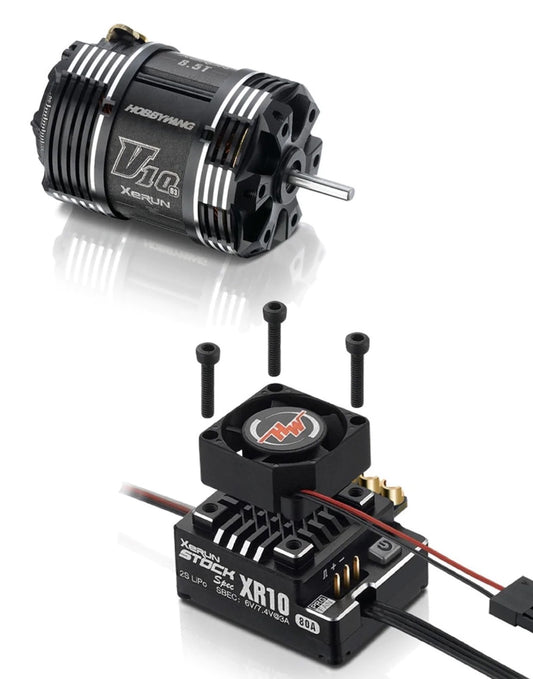 Hobbywing Brushless Combo XR10 Stock 2S ESC with V10 G4 13.5T Motor