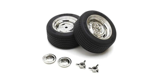 Kyosho Chrome Plated Wheels with Glued Classic Rally Tire (2 pcs) FATH707SMM