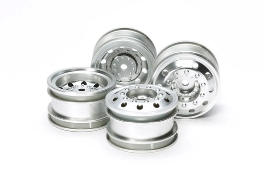 Tamiya Hop-Up On Road Racing Truck Wheels (F&R / 2 pcs each) (Silver) #51588