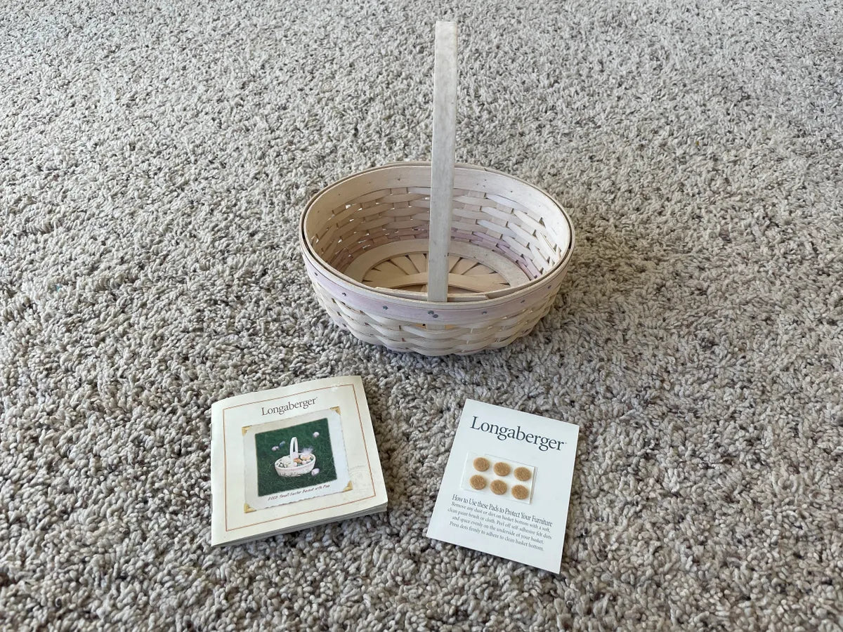 Longaberger 2002 Easter Basket w/Pink Weave