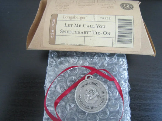 Longaberger Let Me Call You Sweetheart Pewter Tie On - #28162 - NIB