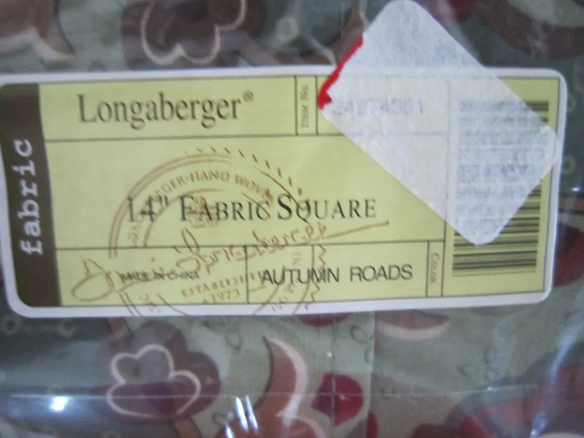 Longaberger 14" Fabric Square - Autumn Roads - #24274361 - NIB