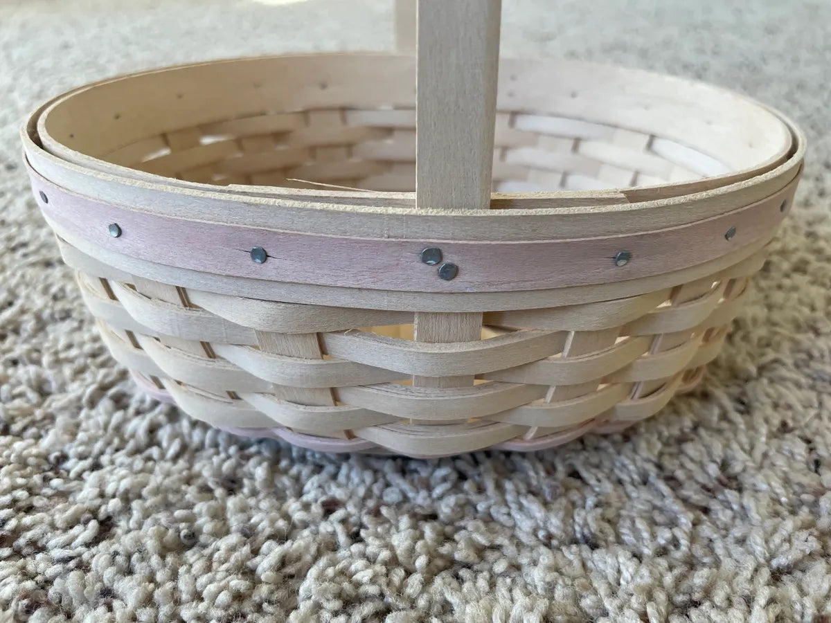 Longaberger 2002 Easter Basket w/Pink Weave