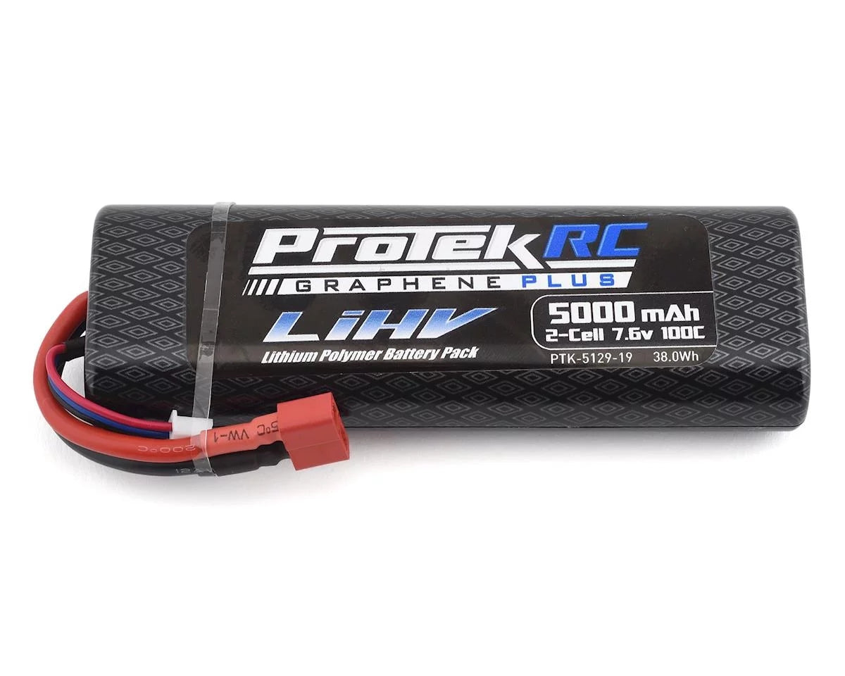 Protek RC 5000mAh 7.6V 2-Cell LiHV 100C Flat Battery Pack w/ T-Plug PTK512919