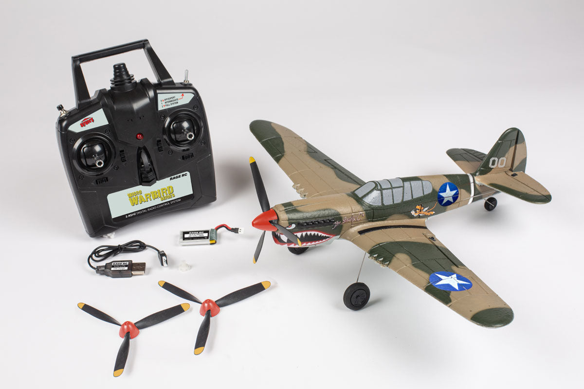 Rage RC P-40 Warhawk Micro RTF Airplane w/ Pilot Assist PASS RGRA1305