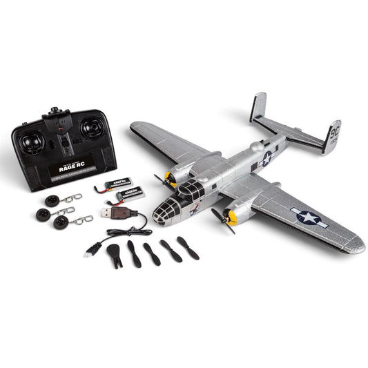 Rage RC B-25 3-Channel Micro RTF Airplane w/ Pilot Assist RGRA1800