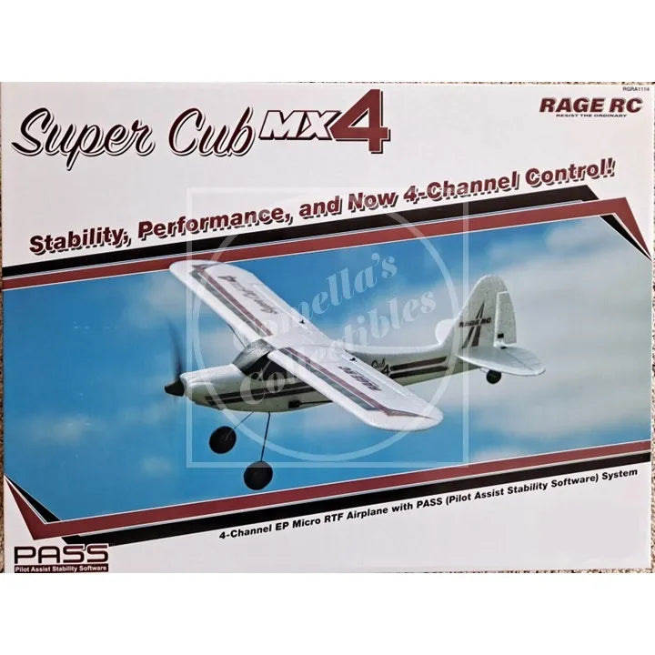 Rage RC Super Cub MX4 Micro EP RTF Airplane w/ Pilot Assist PASS RGRA1114