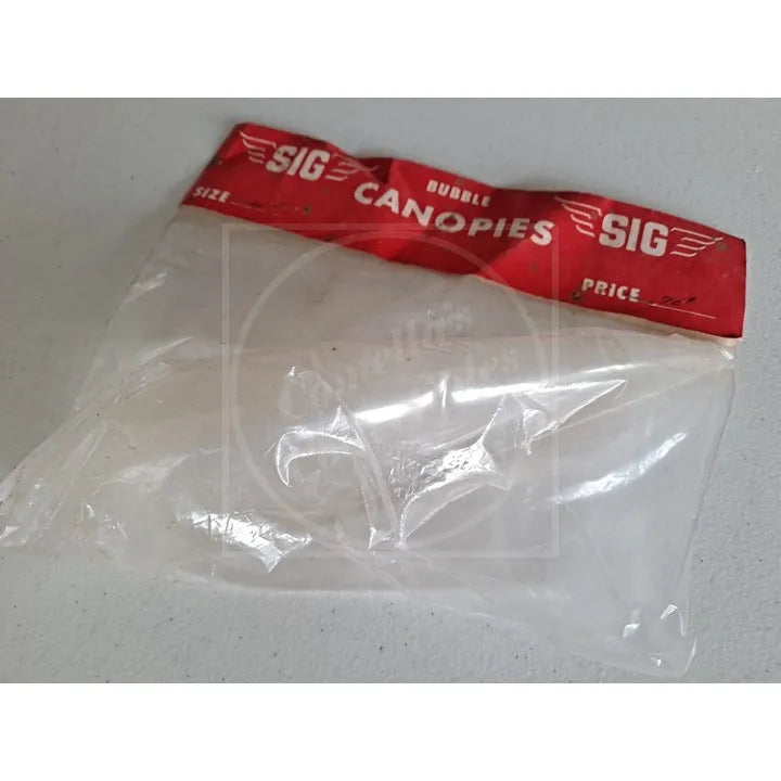 Vintage NOS SIG Manufacturing Molded Clear Plastic Canopy 10" CS010 Dent