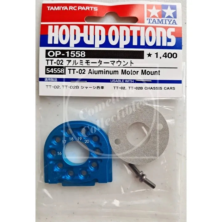 Genuine Tamiya Hop-Up TT-02 Aluminum Motor Mount Blue OP-1558 54558