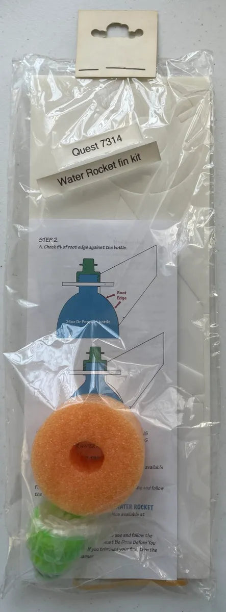 Quest Orange Water Rocket Fin Kit #7314