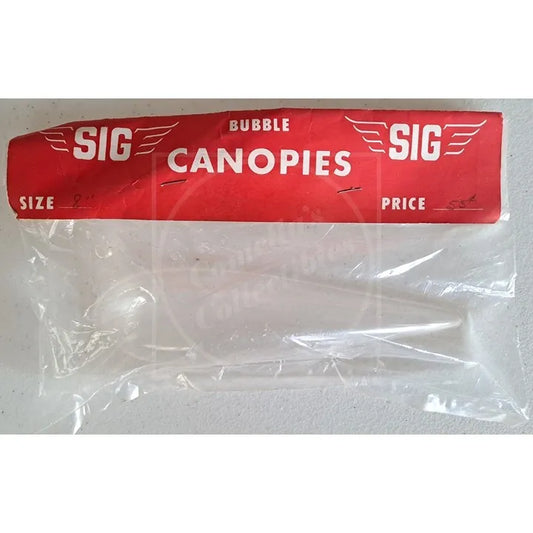 Vintage NOS SIG Manufacturing Molded Clear Plastic Canopy 8" CS008
