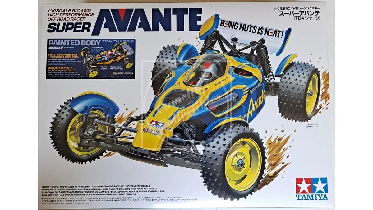 Tamiya RC Pre-Painted Super Avante 1/10 4WD Buggy Kit with TD4 Chassis #47481