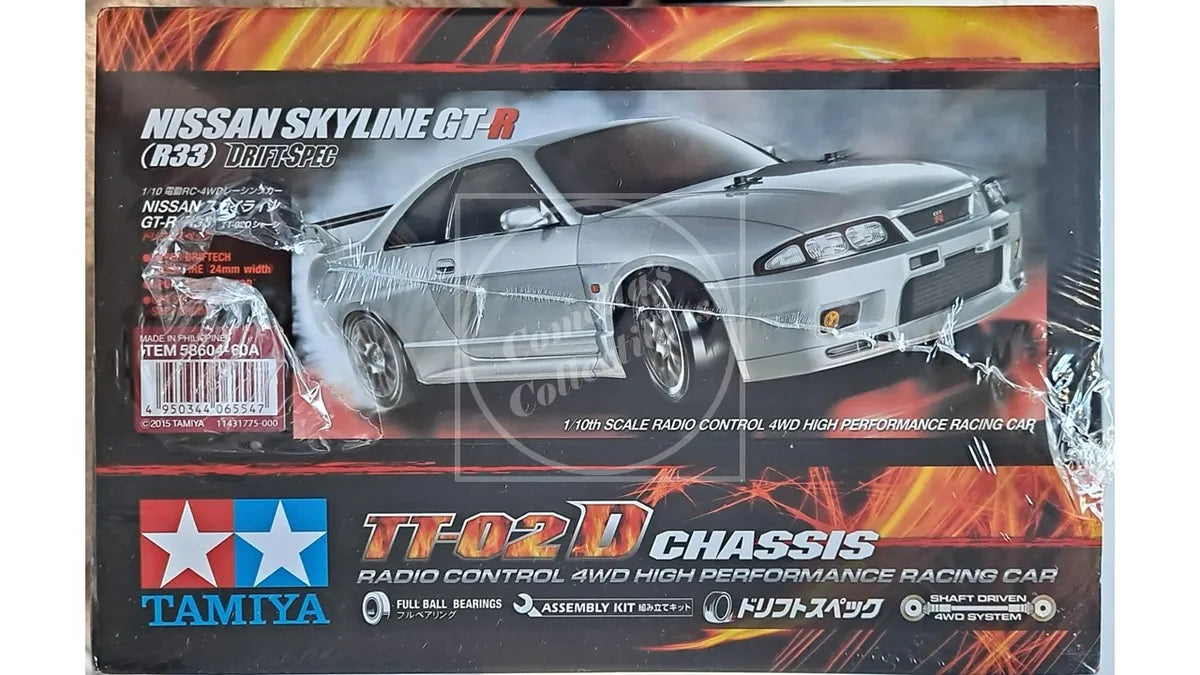 Tamiya RC 1/10 Nissan GT-R (R33) 4WD Drift Spec Kit TT-02D Chassis #58604-60A