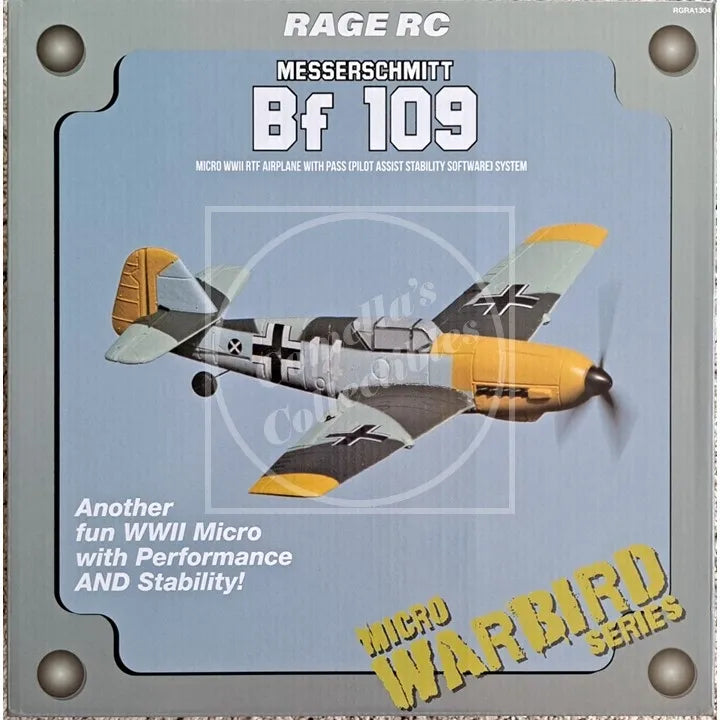 Rage RC Bf 109 Messerschmitt Micro RTF Airplane w/ Pilot Assist PASS RGRA1304