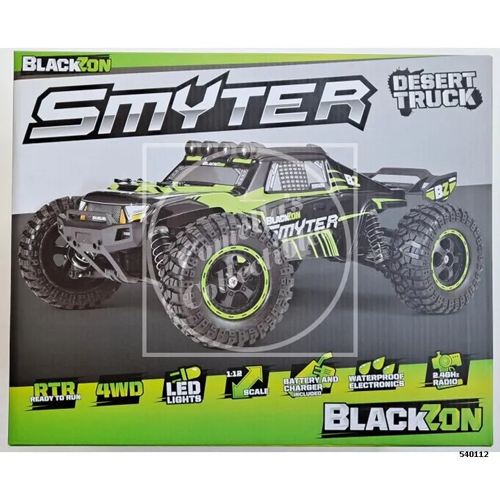 BlackZon Smyter 1:12 Desert Truck RTR Combo 4WD LED 2.4GHz Batt Charger 540112