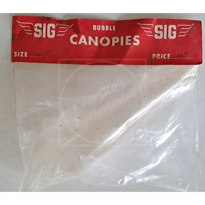 Vintage NOS SIG Manufacturing Molded Clear Plastic Canopy 10" CS010 Dent