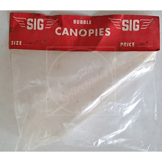 Vintage NOS SIG Manufacturing Molded Clear Plastic Canopy 10" CS010 Dent