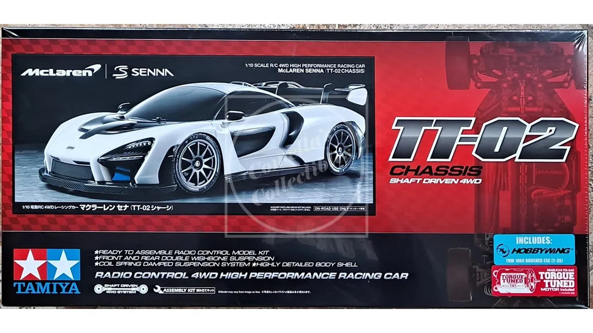 Tamiya 1/10 McLaren Senna 4WD Kit w/ Motor ESC TT-02 Chassis #58711-60A