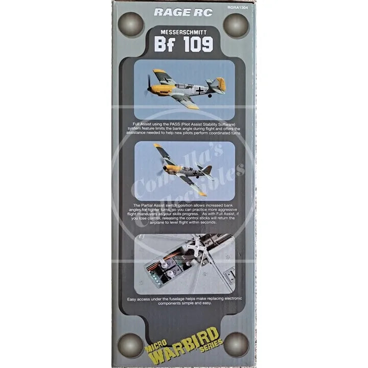 Rage RC Bf 109 Messerschmitt Micro RTF Airplane w/ Pilot Assist PASS RGRA1304