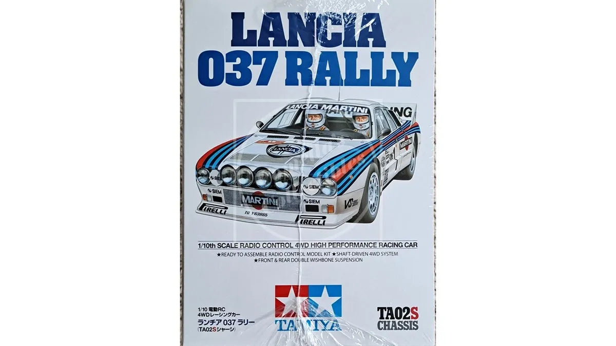 Tamiya RC 1/10 Lancia 037 Rally 4WD Kit TA02S Chassis w/ Motor & ESC #58654-60A