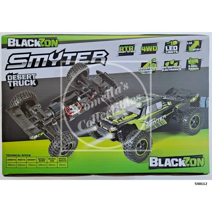 BlackZon Smyter 1:12 Desert Truck RTR Combo 4WD LED 2.4GHz Batt Charger 540112