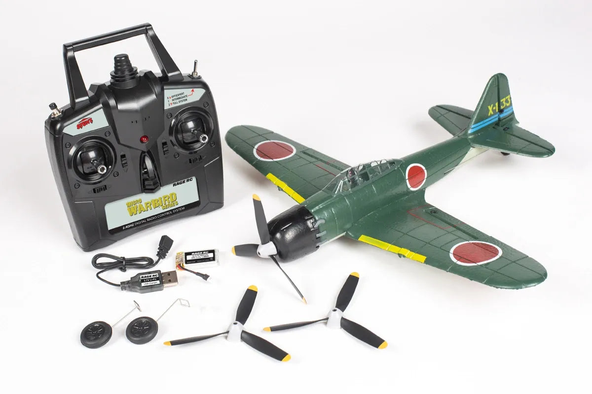 Rage RC Mitsubishi A6M Zero Micro RTF Airplane w/ Pilot Assist PASS RGRA1306