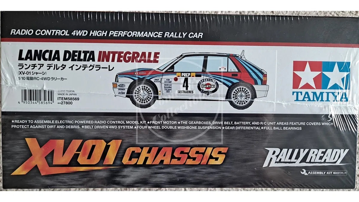 Tamiya RC 1/10 Lancia Delta Integrale 4WD Kit XV01 Chassis with Motor #58569