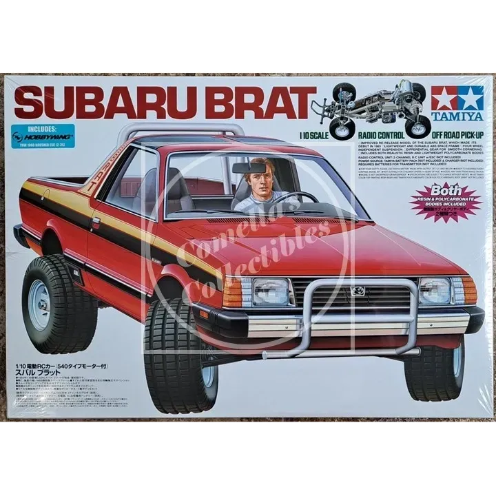 Tamiya 1/10 Subaru Brat 2WD Kit with Resin & Poly Body 540 Motor & ESC #58384-A