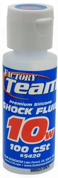 Factory Team Associated Silicone Shock Fluid Oil 10WT 100cSt #5420 2 fl.oz. 59mL