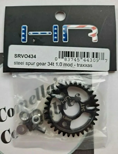 Hot Racing HR 34T Steel Spur Gear 1.0 Mod for Traxxas Revo 3.3/Slayer Pro 4X4