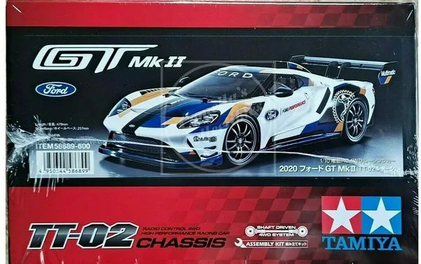 Tamiya 1/10 2020 Ford GT Mk II 4WD Touring Kit - TT-02 Chassis #58689