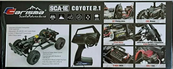 Carisma SCA-1E 1/10 Scale Coyote 2.1 4WD RTR 2.4GHz, Battery, & Charger - 78868