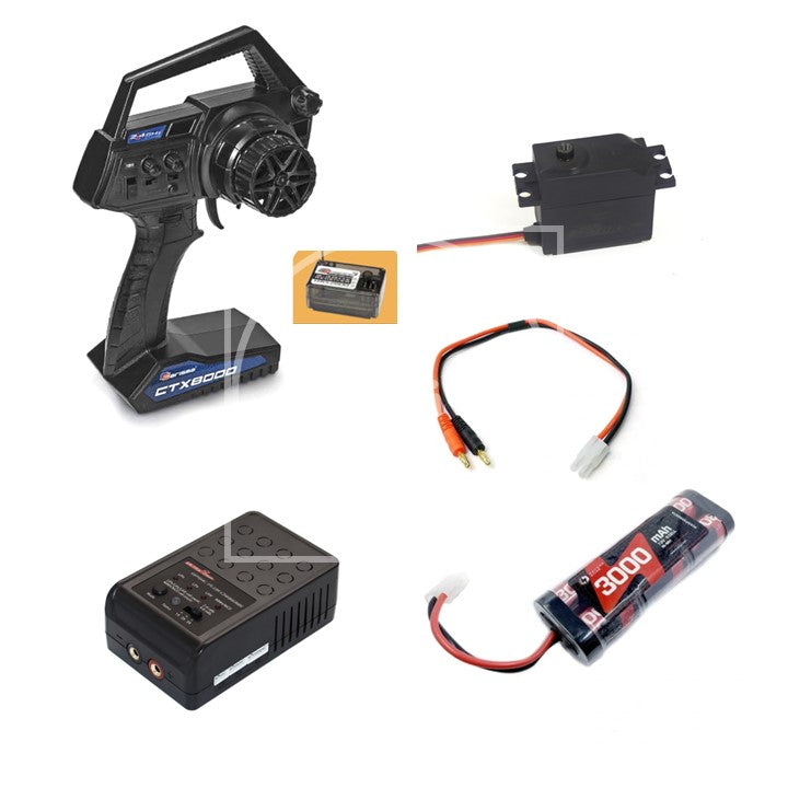 RC Starter Pack - 2-Ch Radio Set, Servo, 3000mAh NiMH Battery and Charger