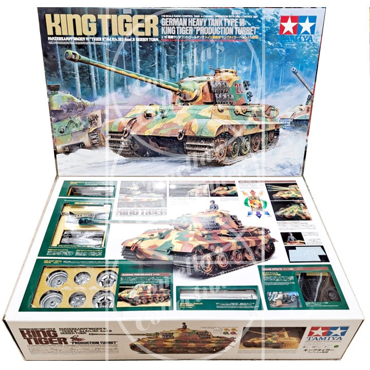 Tamiya RC 1:16 King Tiger Production Turret Full Option Tank Kit #56018