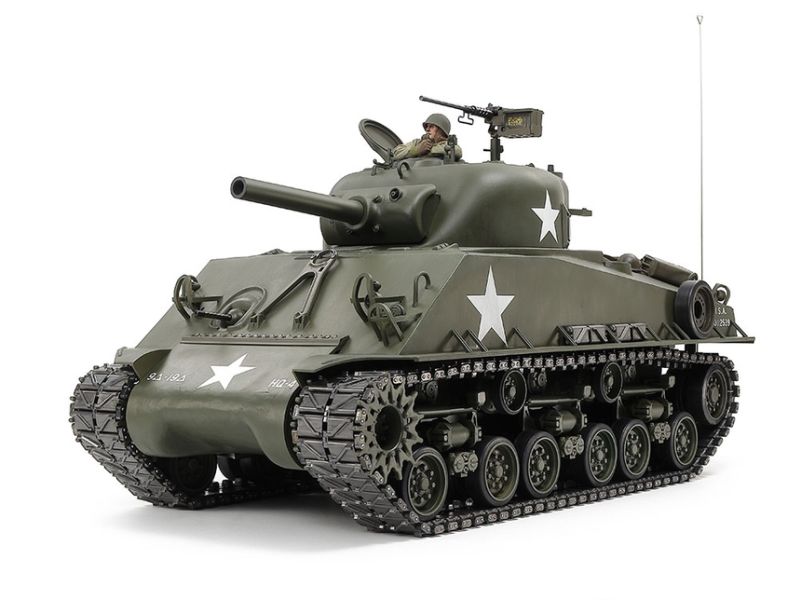 Tamiya RC 1:16 M4 Sherman 105MM Howitzer Tank Kit w/ Mech Steering System 56048